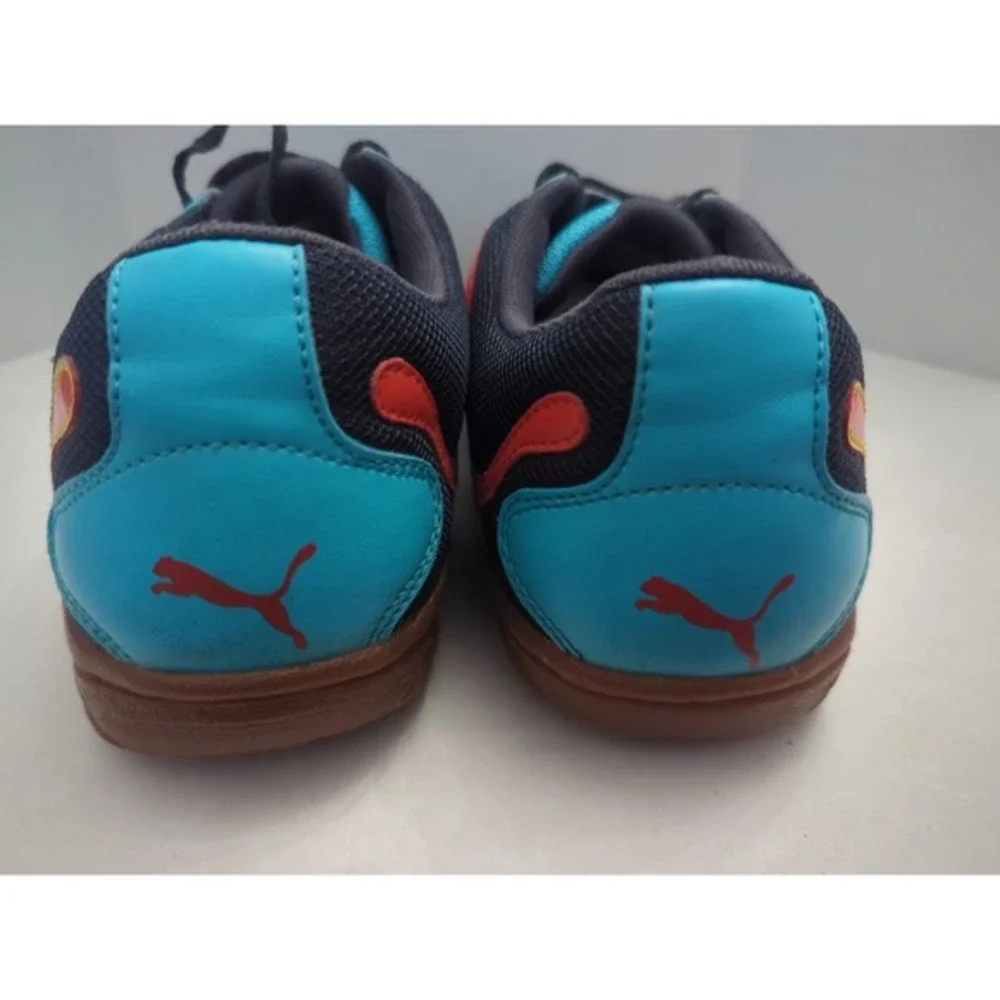 Puma Powercat 4.12 Sala Blue Indoor Soccer Shoes Cleats‎ Men's Sz 10